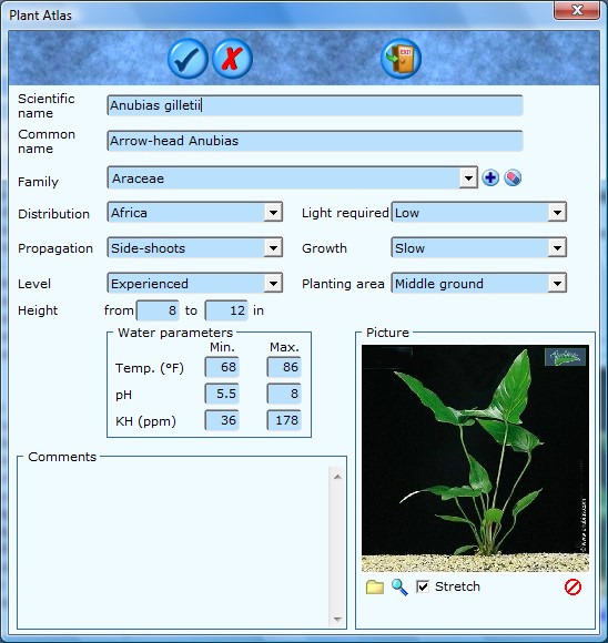 Adapt the aquarium plant data