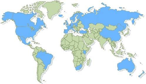 Worldwide users of AquarioGest software